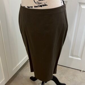 Sisley Dark Olive Green Pencil Skirt